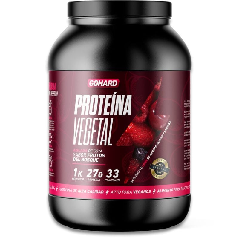 Proteína GoHard Vegetal Aislada de Soya Frutos del Bosque