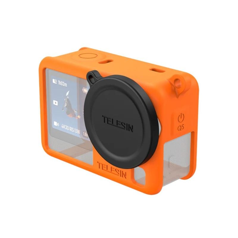 Funda de Silicona Pro Telesin para DJI Osmo Action 6 Naranjo