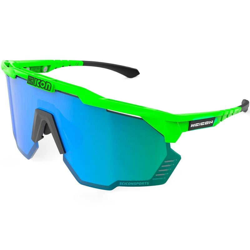 Lentes Scicon Sports Aeroshade Kunken Verde espejado + mica transparente