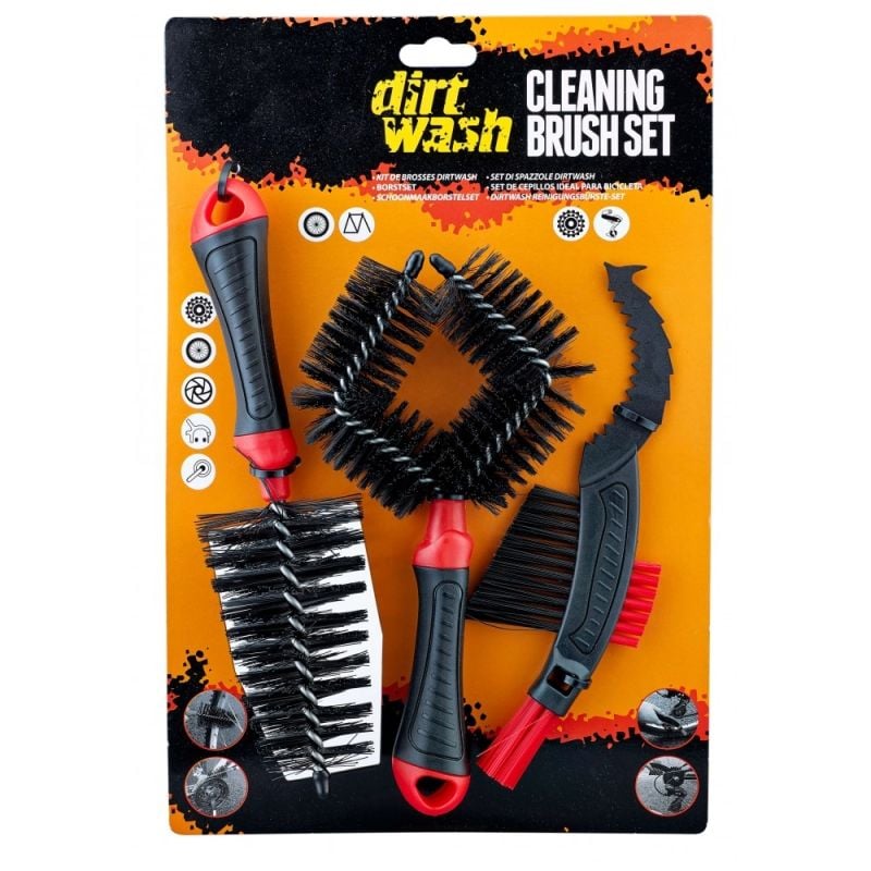 Set de Cepillos para Limpieza de Bicicleta Dirtwash Weldtite