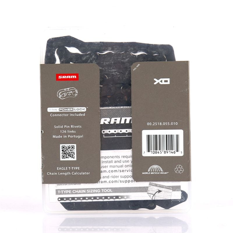 Cadena Sram X0 T-Type Eagle 12v 126 Links Negro