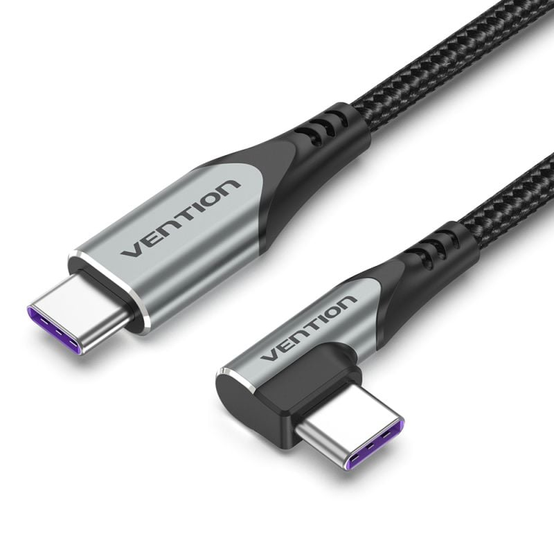 Cable USB-C a USB angulado 5A de Aluminio - Vention