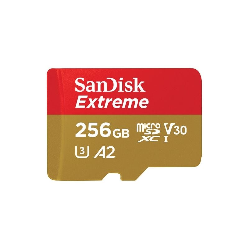 Tarjeta de memoria SanDisk 256GB Extreme UHS-I microSDXC con adaptador SD