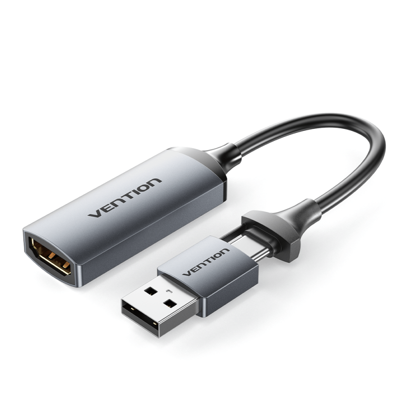 Tarjeta de captura de video Vention HDMI A a USB-C/USB-A de 0,1 M