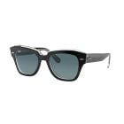 Ray-Ban State Street Black On Transparent Blue Gradient Grey (49) 0RB2186