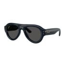 Ray-Ban Aviator Puffer Transparent Dark Blue Ultra Black (52) 0RB4925