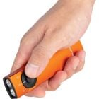 Linterna EDC plana Olight Arkfeld Pro con luz LED, UV y láser Naranja