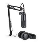 Microfono de Estudio Audio-Technica AT2020 con Cable ATH-M20x  Boom y XLR