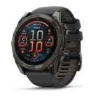 Garmin Fenix 8 Solar Sapphire 51mm-Carbon gray DLC Titanium with black/Pebble gray silicone band