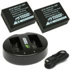 Set de Baterias  y Cargador dual USB para Fujifilm NPW-126 - Wasabi power