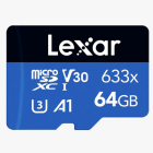 Tarjeta de Memoria Lexar microSDXC 64GB UHS-I U3 Hasta 100 MB/s