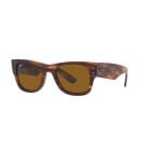 Lentes de Sol Ray Ban Mega Wayfarer Striped Havana Brown