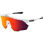 Lentes Scicon Sports Aeroshade Kunken Blancos Rojo espejado + Mica transparente