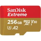 Tarjeta de memoria SanDisk 256GB Extreme UHS-I microSDXC con adaptador SD