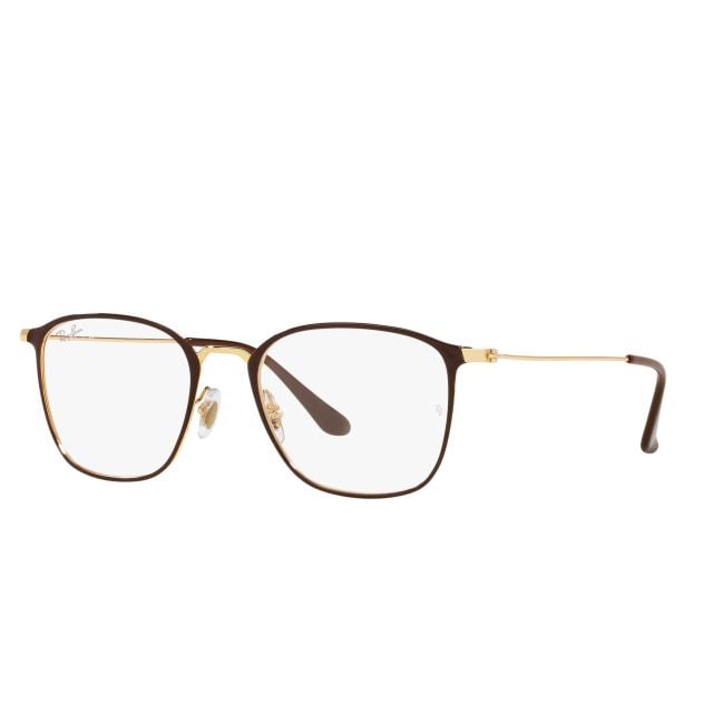 Lente Optico Ray-Ban Eyeglasses  Brown On Arista  Calibre 51