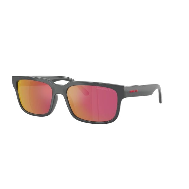 Arnette Twister Dark Grey Grey Mirror Orange/Yellow (57) 0AN4362