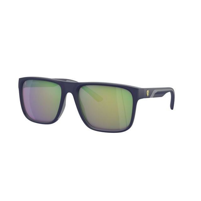 Ferrari Scuderia Blu Matte Green Violet Mirror (59) 0FZ6002U