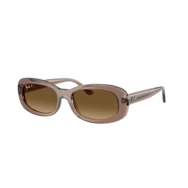 Ray-Ban  Transparent Beige Gradient Brown Polar (53) 0RB2221