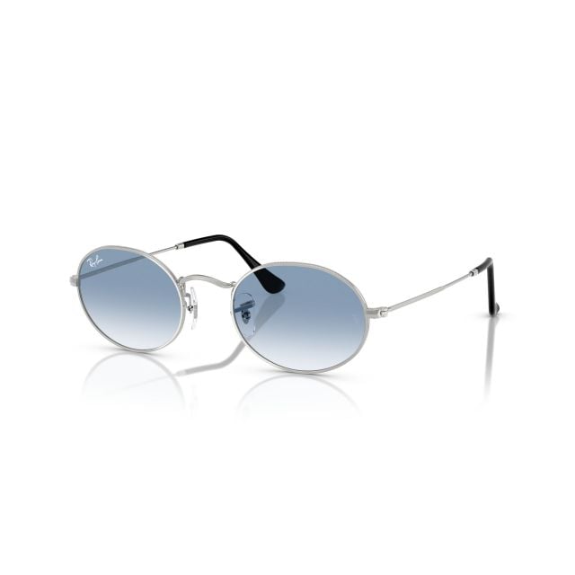 Ray-Ban Oval Silver Clear Gradient Blue (51) 0RB3547
