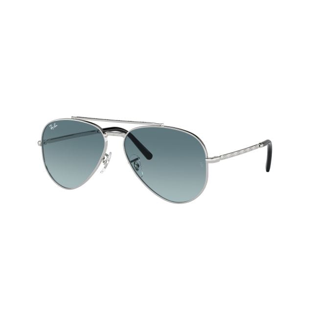 Ray-Ban New Aviator Silver Silver Blue Gradient Grey - 62