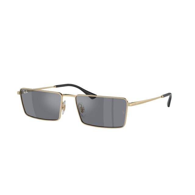 Ray-Ban Emy Light Gold Dark Grey Flash Silver (59) 0RB3741