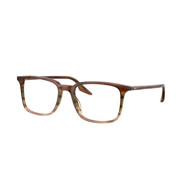 Ray-Ban Striped Brown Gradient Green Striped Brown Gradient Green - 53