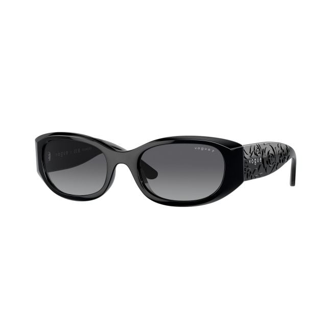 Vogue Eyewear Black Black Polar Grey Gradient Dark Grey - 52