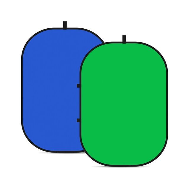 Fondo reversible plegable Neewer (1,5 x 2m azul/verde) + Soporte 