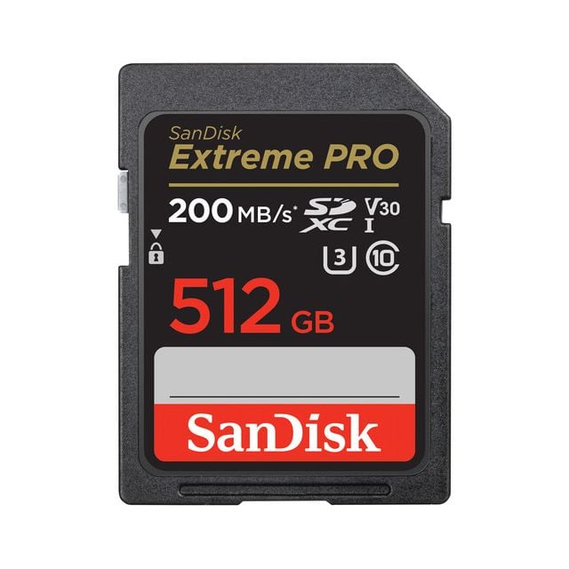 Tarjeta de Memoria SD 512GB SanDisk  Extreme PRO U3 V30