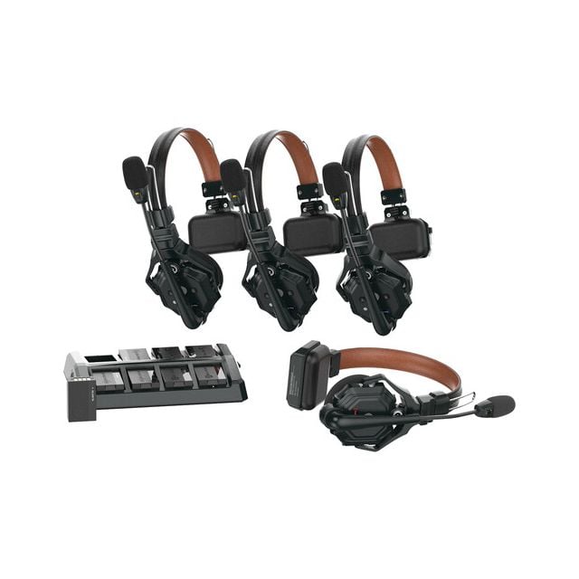 Sistema de Intercomunicación Inalámbrica Hollyland Solidcom C1 Pro-4S Full-Duplex ENC con 4 Auriculares