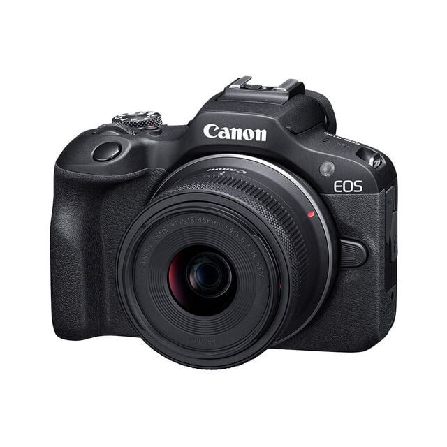 Cámara sin espejo Canon EOS R100 con lente de 18-45 mm