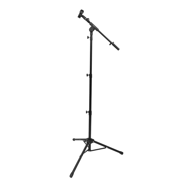 Soporte Profesional para Micrófono con Base de Piso y Soporte para Tablet/Smartphone