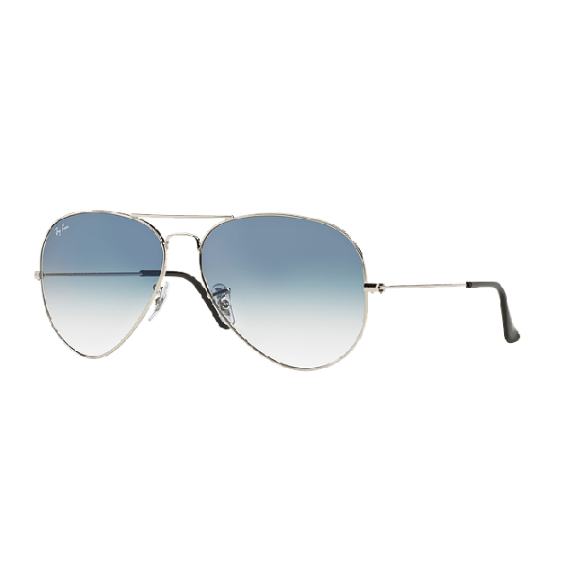 Ray-Ban Aviador Gradient Plateado con Cristal Azul 1