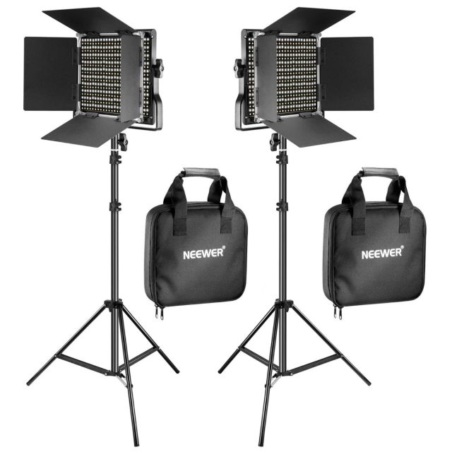 Kit de soporte y luz de video LED bicolor NL660 de 660 LED de Neewer 