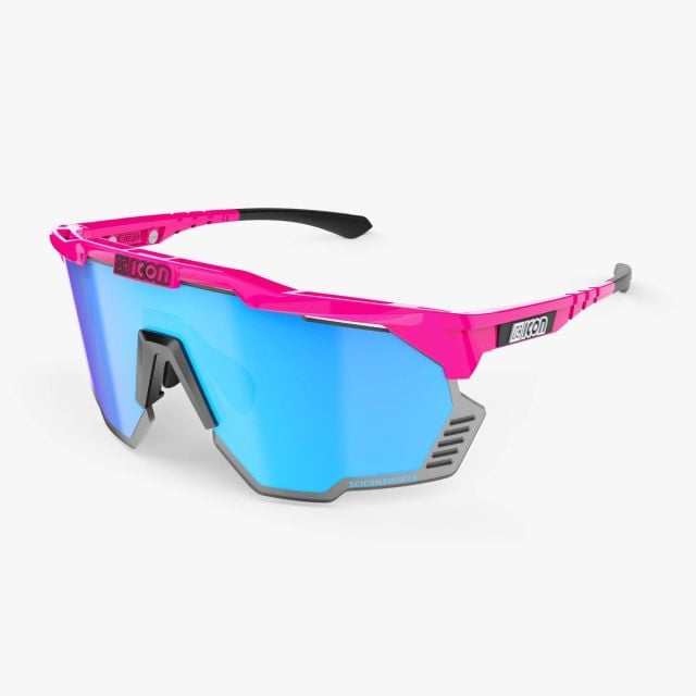 Lentes Scicon Sports Aeroshade Kunken Pink Fluo Multirror Blue
