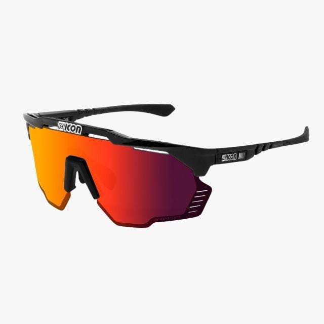 Lentes Scicon Sports Aeroshade Kunken glossy black / red mirror + Mica transparente
