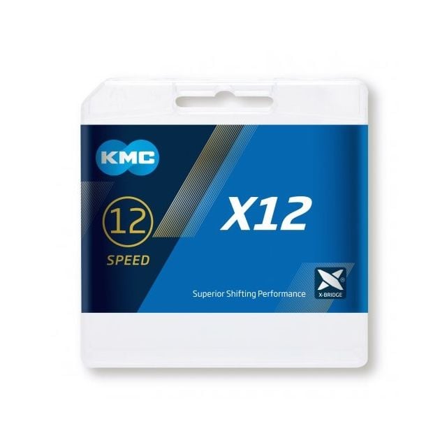 Cadena KMC X12 1/2X11/128" 12V Plata