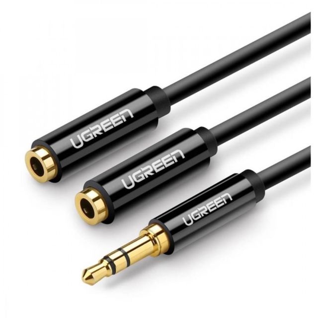 Cable de Audio de 3.5mm macho a 2 Hembras 3.5mm Ugreen 
