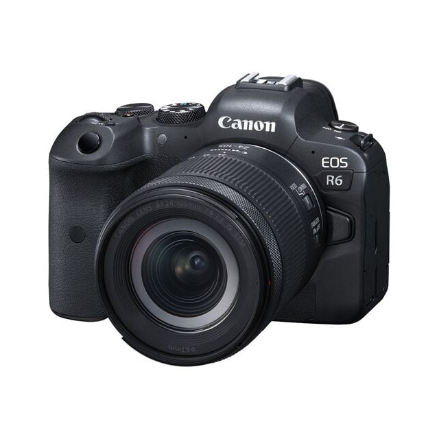 Camara Canon EOS R6 con lente de 24-105 mm f / 4-7.1 IS STM