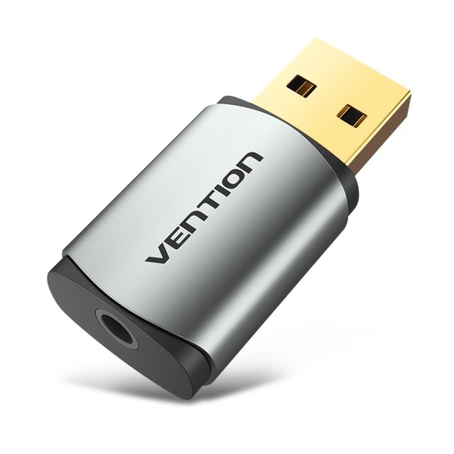 Adaptador Tarjeta de Sonido Externa USB a Jack 3.5mm - Vention