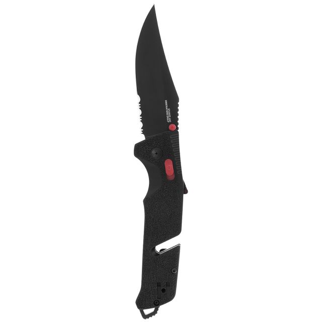 Cuchillo Plegable Trident AT - Black + Red - Partially Serrated - SOG