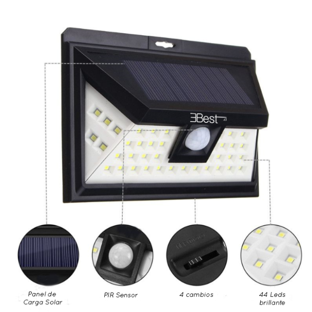Foco Solar de 44 LEDs Ebest con Sensor de Movimiento