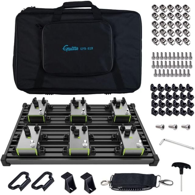 Pedalboard Mediano para Guitarra con Sistema de Clipe  Guitto GPB02