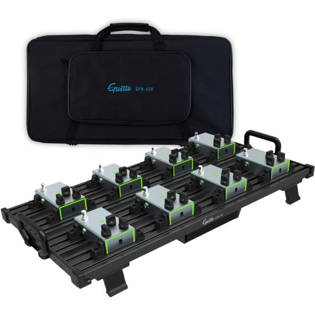 Pedalboard Grande para Guitarra con Sistema de Clip Guitto GPB-03