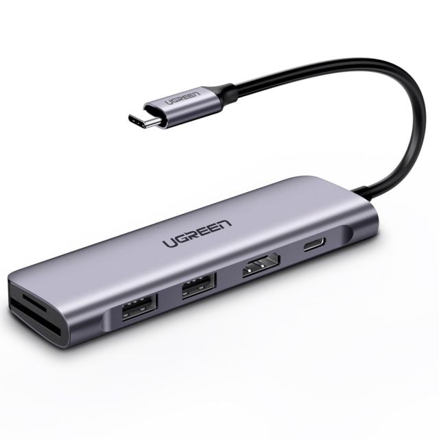 Hub USB C 6 en 1 con HDMI 4K + Conexión de Carga Ugreen 