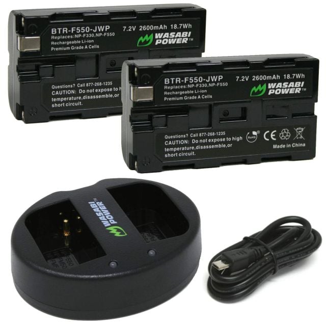 Kit de 2 Bateria para Sony NP-F330  NP-F530  NP-F550  NP-F570  CN-160 CN-216  CN126  Wasabi
