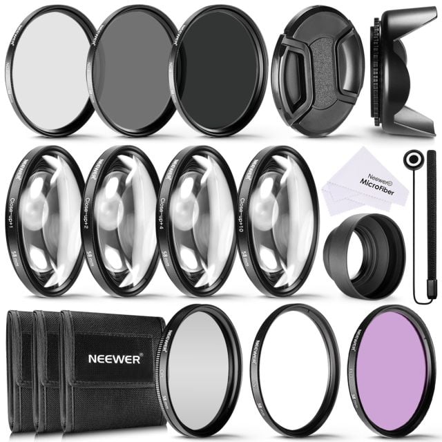 Kit de accesorios de filtro de lente completo Neewer 58MM