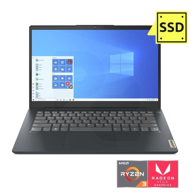 Notebook Ideapad 3 14" FHD Ryzen 3-5300U 8GB 256GB SSD Windows 10 Abyss Blue