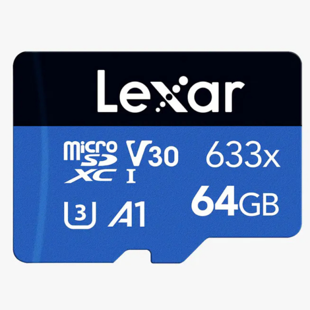 Tarjeta de Memoria Lexar microSDXC 64GB UHS-I U3 Hasta 100 MB/s