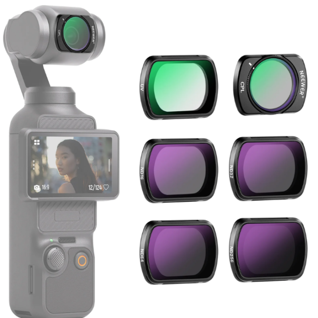 Kit Filtros Magnéticos Neewer FL-P6 ND/CPL/UV para DJI Osmo Pocket 3